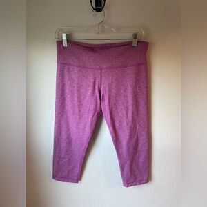 Lululemon Heather Pink Purple Wunder Under Capri Yoga Athleisure Women’s 10 (J)